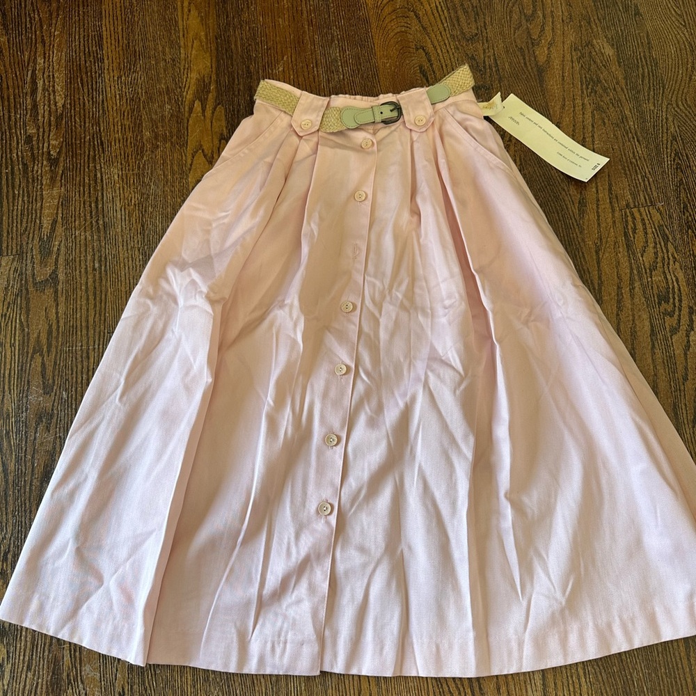 Koret Light Pink A-Line Skirt with Belt